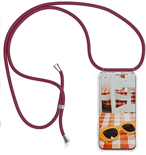 Handykette kompatibel mit OnePlus 8T Hülle Silikon - Handy Hülle mit Kordel zum Umhängen - Smartphone Necklace Hülle Transparent Silikon Handyhülle Case mit Kette zum umhängen von Hkess