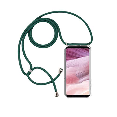 Handykette kompatibel mit Samsung Galaxy A20S Hülle Silikon - Handy Hülle mit Kordel zum Umhängen - Smartphone Necklace Hülle Transparent Silikon Handyhülle Case mit Kette zum umhängen von Hkess