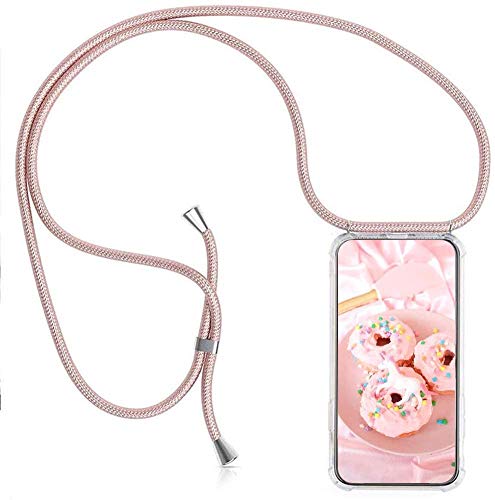 Handykette kompatibel mit Samsung Galaxy A52 5G Hülle Silikon - Handy Hülle mit Kordel zum Umhängen - Smartphone Necklace Hülle Transparent Silikon Handyhülle Case mit Kette zum umhängen von Hkess