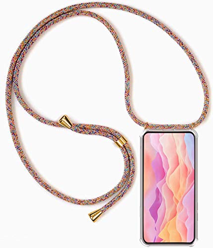 Handykette kompatibel mit Samsung Galaxy S21 FE Hülle Silikon - Handy Hülle mit Kordel zum Umhängen - Smartphone Necklace Hülle Transparent Silikon Handyhülle Case mit Kette zum umhängen von Hkess