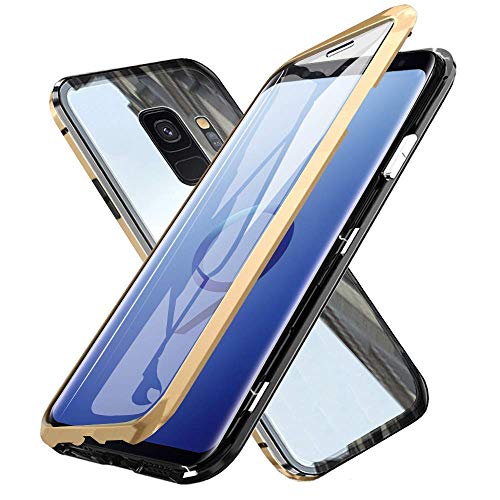 Kompatibel für Samsung Galaxy S9 Hülle Stark Magnetische Adsorption Metallrahmen Handyhülle Ultradünn 360 Grad Komplett Schutzhülle Cover Transparente Vorne und Hinten Vollbild Gehärtetes Glas Case Kompatibel für Samsung Galaxy S9 Hülle Stark Magnetische Adsorption Metallrahmen Handyhülle Ultradünn 360 Grad Komplett Schutzhülle Cover Transparente Vorne und Hinten Vollbild Gehärtetes Glas Case von Hkess