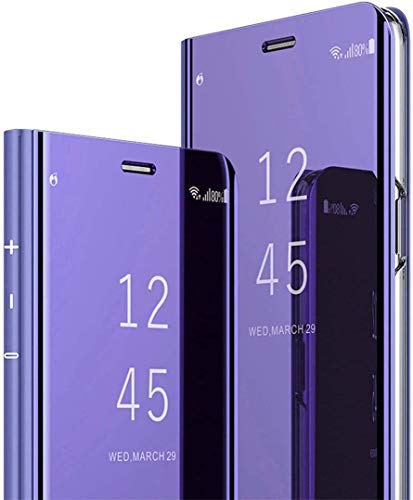 Spiegel Flip Cover kompatibel mit Oppo A53 / Oppo A53s Clear View Standing Hülle Handyhülle Mirror Makeup Plating Schutzhülle Standfunktion Handy Tasche Bumper Protective Case,Lila Spiegel Flip Cover kompatibel mit Oppo A53 / Oppo A53s Clear View Standing Hülle Handyhülle Mirror Makeup Plating Schutzhülle Standfunktion Handy Tasche Bumper Protective Case,Lila von Hkess