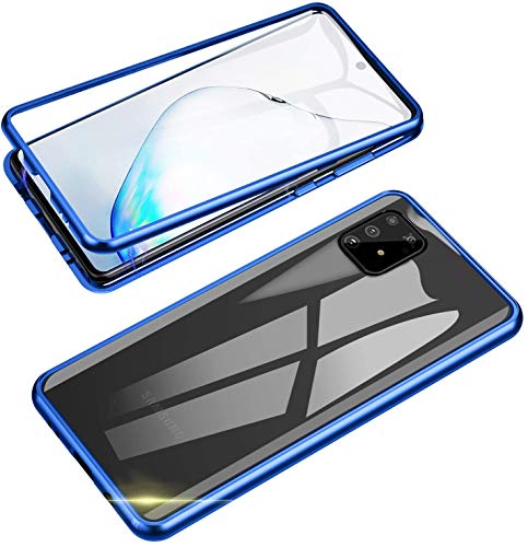 Handyhülle kompatibel mit Samsung Galaxy S10 Lite Hülle Magnetische Adsorption Metallrahmen 360 Grad Full Body Schutzhülle Vorne hinten Gehärtetes Glas Schutzhülle Einteiliges Case,Blau Handyhülle kompatibel mit Samsung Galaxy S10 Lite Hülle Magnetische Adsorption Metallrahmen 360 Grad Full Body Schutzhülle Vorne hinten Gehärtetes Glas Schutzhülle Einteiliges Case,Blau von Hkess