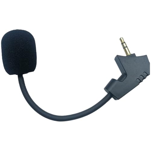 Hkfgdjdl Ersatz-Mikrofon für Y480 Gaming-Kopfhörer mit 3,5-mm-Stecker, Geräuschunterdrückung, Schwammhülle, Schwarz von Hkfgdjdl