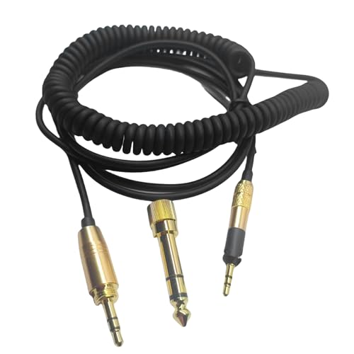 Hkfgdjdl Spiralkabel, kompatibel mit HD598/599HD/558H/D518/HD599/HD569/HD6 Headsets für klaren Klang und Haltbarkeit von Hkfgdjdl