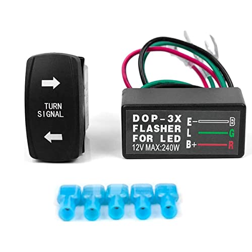 Hklshyd 12V Universal 3-Draht Flash Controller W/Blinkerschalter LED Licht Blinker Blinkrelais für Boot Auto ATV UTV Hklshyd 12V Universal 3-Draht Flash Controller W/Blinkerschalter LED Licht Blinker Blinkrelais für Boot Auto ATV UTV von Hklshyd