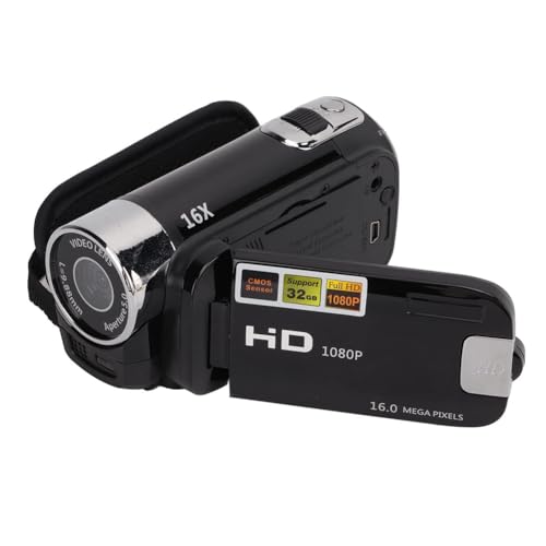 Hklshyd 16 MP Digital-Camcorder, 1080P Full HD DV-Camcorder, Digitale Videokamera, Graddrehung des Bildschirms, 16-Facher Nachtzoom, Einfach zu Bedienen Hklshyd 16 MP Digital-Camcorder, 1080P Full HD DV-Camcorder, Digitale Videokamera, Graddrehung des Bildschirms, 16-Facher Nachtzoom, Einfach zu Bedienen von Hklshyd