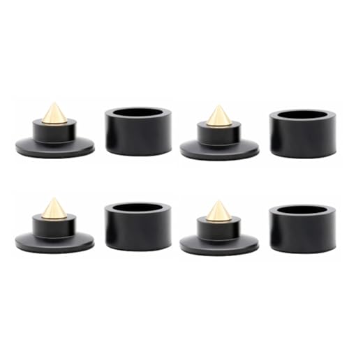 Hklshyd 4Set Shock Spikes Federdämpfungspolster Füße Lautsprecher Spike Fußpolster HiFi-Ständer Schwarz von Hklshyd