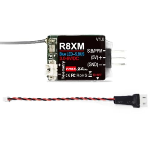Hklshyd 8-Kanal Mini-Empfänger R8XM 2,4 GHz Integrierte Telemetrie Fahrzeugspannung 4000 Meter Steuerungs- und Telemetriedistanz Hklshyd 8-Kanal Mini-Empfänger R8XM 2,4 GHz Integrierte Telemetrie Fahrzeugspannung 4000 Meter Steuerungs- und Telemetriedistanz von Hklshyd