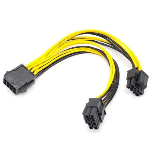 Hklshyd CPU 8-Pin-Buchse auf Dual PCIe 2X 8-Pin (4&4) Stecker, Stromadapter-Splitterkabel für Motherboard-Stromadapter von Hklshyd
