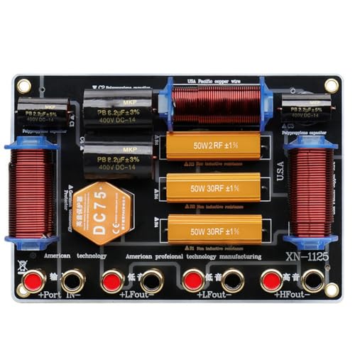 Hklshyd Lautsprecherweiche, 1300 W, Hohe Leistung, Frequenzteiler, Einer Hoch, für Doppelte 10-/12-/15-Lautsprecher Hklshyd Lautsprecherweiche, 1300 W, Hohe Leistung, Frequenzteiler, Einer Hoch, für Doppelte 10-/12-/15-Lautsprecher von Hklshyd