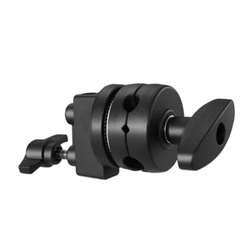 Hklshyd Multifunktionaler Lichtstativ-Montageadapter, Robuster Schwenkkopfhalter, Griffkopf für Ständerverlängerungsausleger (Schwarz) von Hklshyd