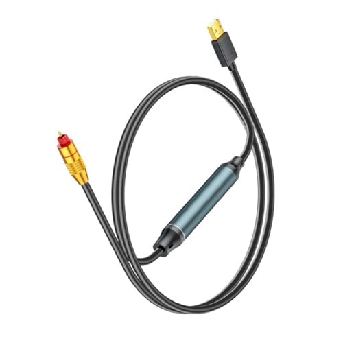 Hklshyd USB-zu-Optisch-SPDIF-Konverter Analog-zu-Digital-Soundadapter Zur Verbesserung des Klangs Optisches Kabel für HDTV-Spielkonsolen von Hklshyd