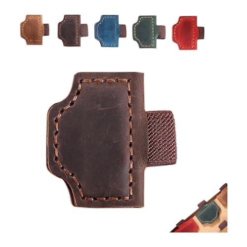 Bygone Mark Lesezeichen mit Stifthalter, Bygonemark, personalisierbarer magnetischer Leder-Stifthalter, Lesezeichen für Reisende, magnetische Leder-Lesezeichen, Stifthalter für Reisende (Kaffee) von Hliloy