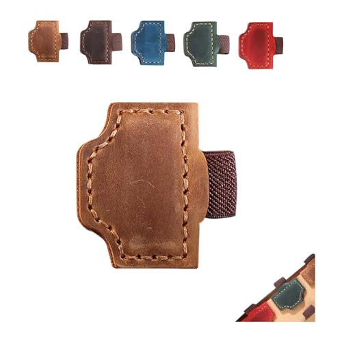 Bygone Mark Lesezeichen mit Stifthalter, Bygonemark, personalisierbarer magnetischer Leder-Stifthalter, Lesezeichen für Reisende, magnetische Lesezeichen, Stifthalter für Reisende (Braun) von Hliloy