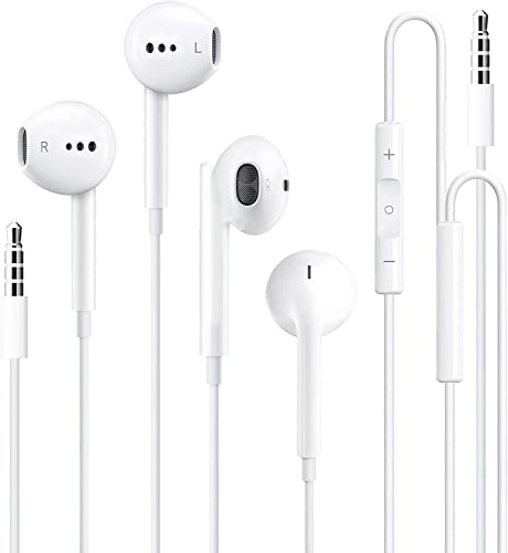 für 3.5mm In-Ear kopfhörer mit Kabel in Ear Ohrhörer mit Mikrofon und Lautstärkeregler für iPhone, iPod, iPad, MP3, Huawei, Samsung, Leichte mit 3.5mm von Hlshing