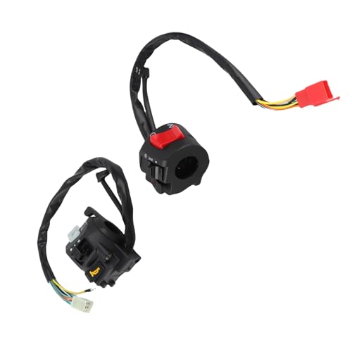 Blinkerschalter, 2 Stück, universeller Motorradsteuerungsschalter, Hupe, elektrischer Startschalter, 7/8 Zoll, Lenker, Rollerschalter, linke Seite und Seite D Beliebt von Hlyjoon