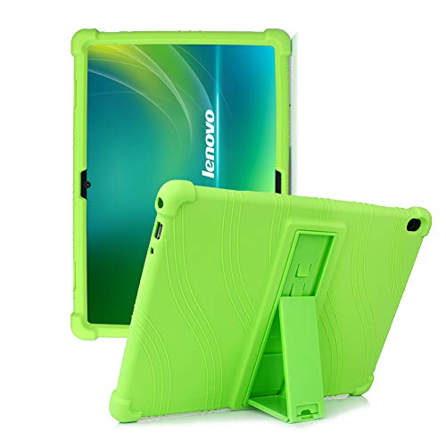 HminSen Für Lenovo Tab P10 / M10 / M10 HD 10.1 Hülle, Silikon Stand Cover für Lenovo Tab P10 TB-X705F TB-X705L / M10 HD TB-X505F TB-X505L / M10 TB-X605F TB-X605L 10.1 Zoll 20.1 Zoll 18 Tablet (Grün) von HminSen