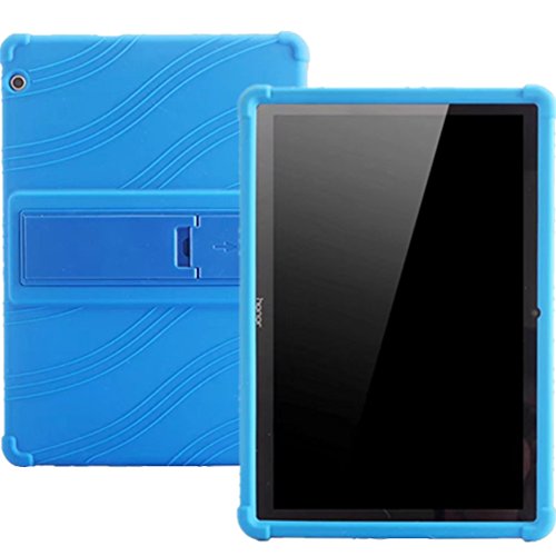 HminSen Huawei MediaPad T3 10.0 Hülle – HminSen (2017 Ultra Slim Soft Silikon Back Stand Cover für Huawei MediaPad T3 10 9,6 Zoll Tablets, Rot marineblau von HminSen