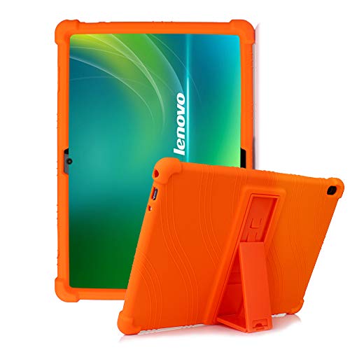 HminSen Schutzhülle für Lenovo Tab M10, [nicht kompatibel mit M10 FHD Rel / M10 HD 2nd Gen 10.1 2020] Abdeckung für Lenovo Tab M10 (TB-X605F) / P10 (TB-X705F) 10,1 Zoll 2018 veröffentlicht (orange) von HminSen