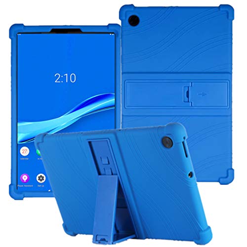 HminSen Schutzhülle für Lenovo Tab M10 FHD Plus TB-X606F TB-X606X 26,2 cm (10,3 Zoll), kinderfreundlich, weiches Silikon, stoßfest, verstellbar, Standfunktion, 26, Marineblau von HminSen