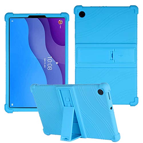 HminSen Schutzhülle für Lenovo Tab M10 HD 2. Generation, 25.7 cm (10.1 Zoll) 2020 (TB-X306F TB-X306X), weiche Silikon-Schutzhülle für New Barnes & Noble Nook 10 HD Tablet 2021, Himmelblau von HminSen