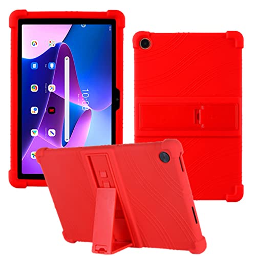 HminSen Schutzhülle für Lenovo Tab M10 Plus 3. Generation 10.6 Zoll TB-125FU Tablet, verstellbarer Ständer, für Lenovo Tab M10 Plus Gen 3 TB-128FU/XU 10.6 Zoll 2022 veröffentlicht (rot ) von HminSen