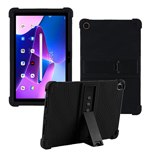 HminSen Schutzhülle für Lenovo Tab M10 Plus 3. Generation 10.6 Zoll TB-125FU Tablet, verstellbarer Ständer, für Lenovo Tab M10 Plus Gen 3 TB-128FU/XU 10.6 Zoll 2022 veröffentlicht (schwarz ) von HminSen