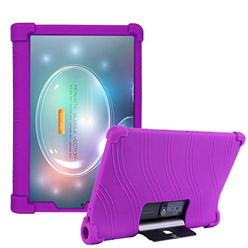 HminSen Schutzhülle für Lenovo Yoga Tab5 YT-X705F 2019 Smart Tablet Cover für Lenovo Yoga Tab 5, kinderfreundliche Silikonhüllen (lila) von HminSen
