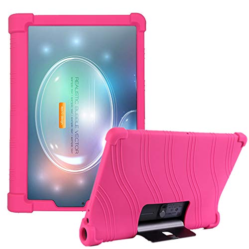 HminSen Schutzhülle für Lenovo Yoga Tab5 YT-X705F 2019 Smart Tablet Cover für Lenovo Yoga Tab 5 Kinderfreundliche Silikon Hüllen (Rose) von HminSen