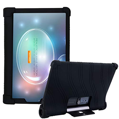 HminSen Schutzhülle für Lenovo Yoga Tab5 YT-X705F 2019 Smart Tablet Cover für Lenovo Yoga Tab 5 Kinderfreundliche Silikon Hüllen (schwarz) von HminSen