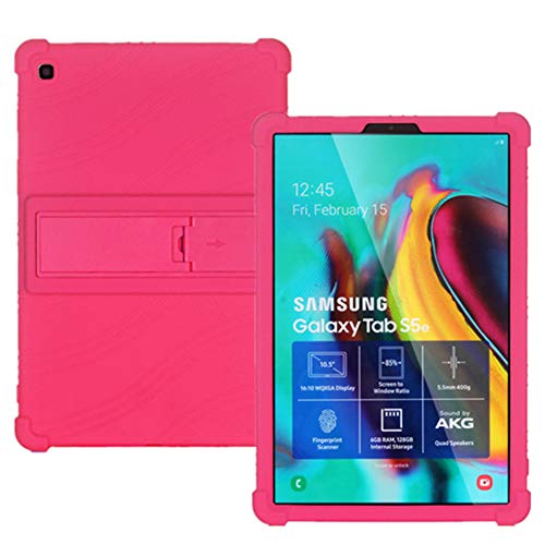 HminSen Schutzhülle für Samsung Galaxy Tab S5e 10.5 2019, kinderfreundlich, weiches Silikon, verstellbare Ständer, Cover für Samsung Galaxy Tab S5e 10,5 Zoll Modell SM-T720 / SM-T725 2019 Rose von HminSen