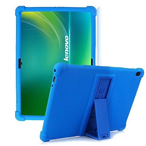 HminSen Silikon-Schutzhülle mit Standfunktion für Lenovo Smart Tab M10 25,7 cm (10,1 Zoll), nur passend für Tablet-Modelle TB-X605F, TB-X505F, I, L, X und P10 (TB-X705F) Tablet, Marineblau von HminSen