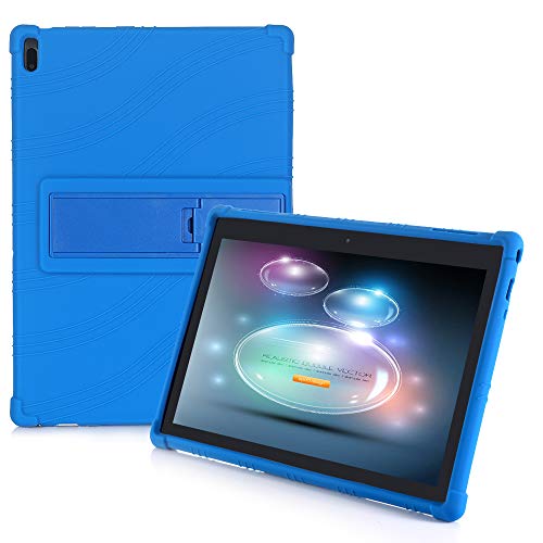 HminSen Tablet-Schutzhülle für Lenovo Tab E10 (TB-X104F), kinderfreundlich, weiches Silikon, verstellbarer Ständer, für Lenovo Tab 4 10 / Tab 4 10 Plus (Marineblau) von HminSen