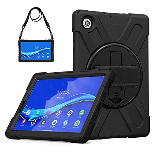 HminSen Tasche für Lenovo Tab M10 HD 2nd Gen/Smart Tab M10 HD 2nd Gen (TB-X306F TB-X306X), Schultergurt-Hülle für Lenovo M10 HD 2nd Gen 10.1" 2020 (M10 HD 2nd Gen (TB-X306F TB-X306X), schwarz) von HminSen