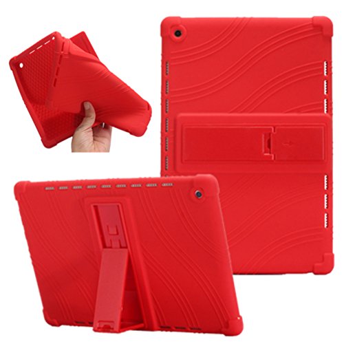 Huawei MediaPad M5 10,8 Fall, hminsen Weiches Silikon Rugged Case für Huawei MediaPad M5 Pro cmr-w19 cmr-al09 cmr-w09 [kinderfreundlich] Leichtes [Rutschfeste] stoßfest Schutzhülle Rot von HminSen