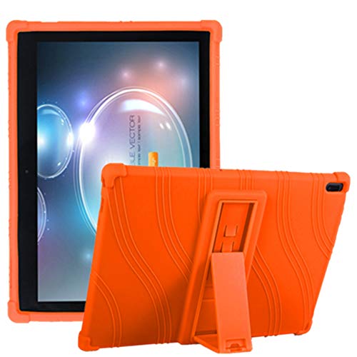 hminsen Lenovo Tab 4 10/Tab4 10 Plus 25,4 cm Fall – Ultra Slim Soft Silikon Rugged Rückseite mit Standfunktion für Lenovo Tab 4 Tablet 25,7 cm 2017 Release za2j0007us, grün Orange von HminSen