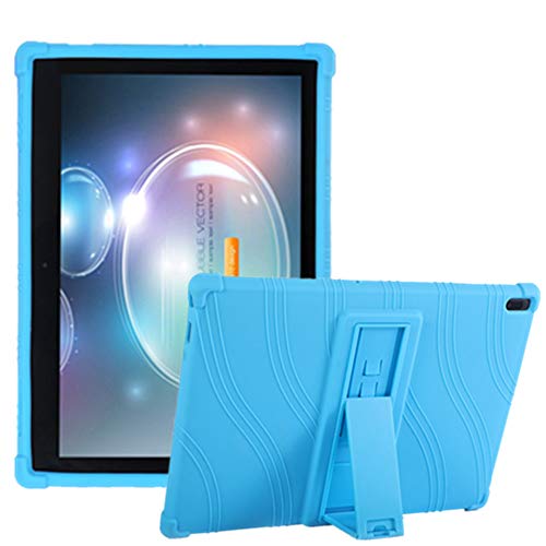 hminsen Lenovo Tab 4 10/Tab4 10 Plus 25,4 cm Fall – Ultra Slim Soft Silikon Rugged Rückseite mit Standfunktion für Lenovo Tab 4 Tablet 25,7 cm 2017 Release za2j0007us, grün hellblau von HminSen