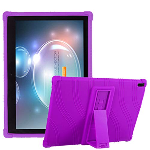 hminsen Lenovo Tab 4 10/Tab4 10 Plus 25,4 cm Fall – Ultra Slim Soft Silikon Rugged Rückseite mit Standfunktion für Lenovo Tab 4 Tablet 25,7 cm 2017 Release za2j0007us, grün violett von HminSen