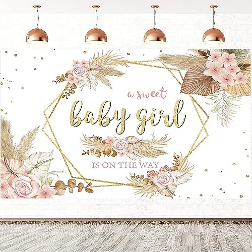 Hnmdmyi 2.1x1.5m Rosa Boho Floral Pampas Grass Fotografie Hintergrund Baby Shower Geburtstag Party Dekorationen Banner Fotostudio Requisiten Vinyl Hintergrund für Babyparty Hnmdmyi 2.1x1.5m Rosa Boho Floral Pampas Grass Fotografie Hintergrund Baby Shower Geburtstag Party Dekorationen Banner Fotostudio Requisiten Vinyl Hintergrund für Babyparty von Hnmdmyi