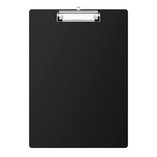 Hnogri Aluminium Klemmbrett, Schwarz 8 x11,5'' Klemmbretter, Metall Bau Klemmbretter mit Low Profile Metall-Clip, 32 x 22.8 Cm Briefgröße, Bürobedarf, Bauunternehmer Klemmbrett. von Hnogri