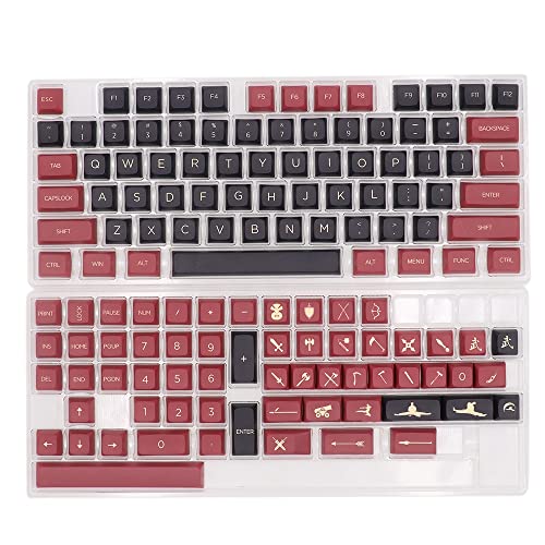 Hnsedjdh Rotes Thema FüNf Seiten Ethermal Sublimation Fonts PBT Tastenkappe für Verdrahtet USB Mechanische Tastatur 135 Tastenkappen Hnsedjdh Rotes Thema FüNf Seiten Ethermal Sublimation Fonts PBT Tastenkappe für Verdrahtet USB Mechanische Tastatur 135 Tastenkappen von Hnsedjdh
