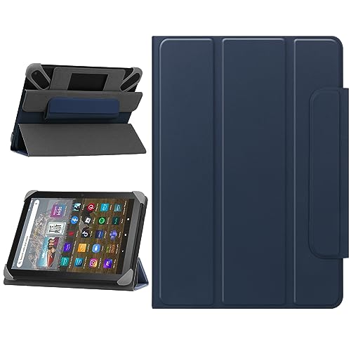 HoYiXi Universal Hülle für 7-8 Zoll Samsung Galaxy Tab/Lenovo/PRITOM/Fire Tablette Universal Schutzhülle mit faltbarem Ständer für 7-8” Tablette - Blau von HoYiXi