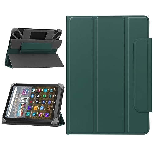 HoYiXi Universal Hülle für 7-8 Zoll Samsung Galaxy Tab/Lenovo/PRITOM/Fire Tablette Universal Schutzhülle mit faltbarem Ständer für 7-8” Tablette - Grün von HoYiXi