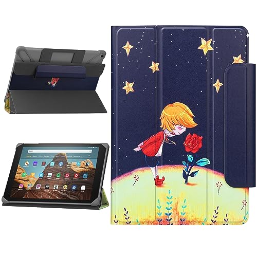 HoYiXi Universal Hülle für 9-11 Zoll Samsung Galaxy Tab/Lenovo/PRITOM/Fire Tablette mit faltbarem Ständer Schutzhülle für 9 10.1 11” Tablette - Prinz von HoYiXi