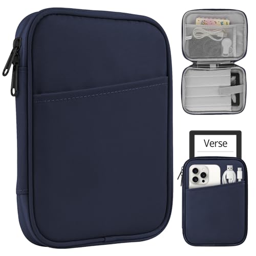 HoYiXi Universal Sleeve Hülle für 7-8 Zoll ablette Fire HD 8/Fire HD 8 Plus Compatible iPad Mini (6th Gen) 8.3" 2021, iPad Mini 5/4/3/2/1, Tab A8, 7"-8" Android Tablet Sleeve Case -Blau von HoYiXi