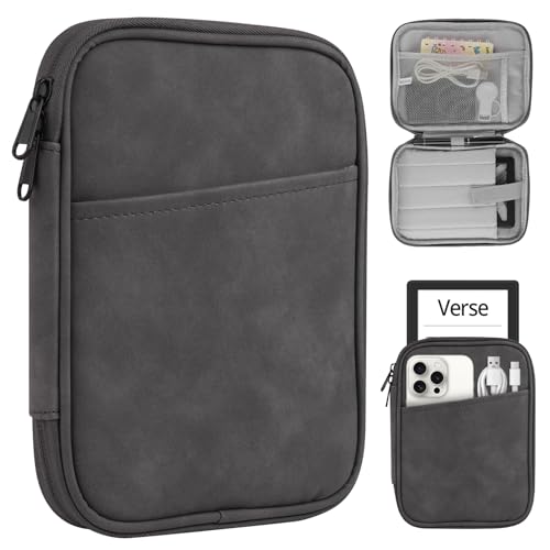 HoYiXi Universal Sleeve Hülle für 7-8 Zoll ablette Fire HD 8/Fire HD 8 Plus Compatible iPad Mini (6th Gen) 8.3" 2021, iPad Mini 5/4/3/2/1, Tab A8, 7"-8" Android Tablet Sleeve Case -Grau von HoYiXi