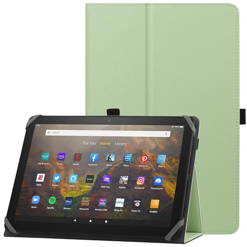 HoYiXi Universelle Hülle für 10-11 Zoll Tablette Fire Max 11 2023 mit Ständer Folio und Handschlaufe Schutzhülle für 10”-11” Samsung Lenovo TECLAST Android Tablette - Grün von HoYiXi