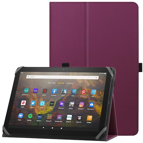 HoYiXi Universelle Hülle für 10-11 Zoll Tablette Fire Max 11 2023 mit Ständer Folio und Handschlaufe Schutzhülle für 10”-11” Samsung Lenovo TECLAST Android Tablette - Violett von HoYiXi