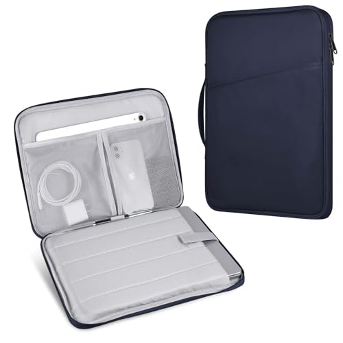 HoYiXi Universelle Hülle für 9-11 Zoll Tablette Fire HD & Fire HD 10 Plus iPad 9.7 /iPad Mini/Galaxy Tab A8 A9/Samsung Huawei Lenovo Android Tablet with Anti-Drop Protective Sleeve，Blau von HoYiXi